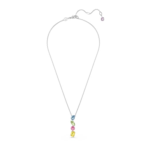Gema Y Pendant, Mixed Cuts, Multicolored, Rhodium Finished - Image 3
