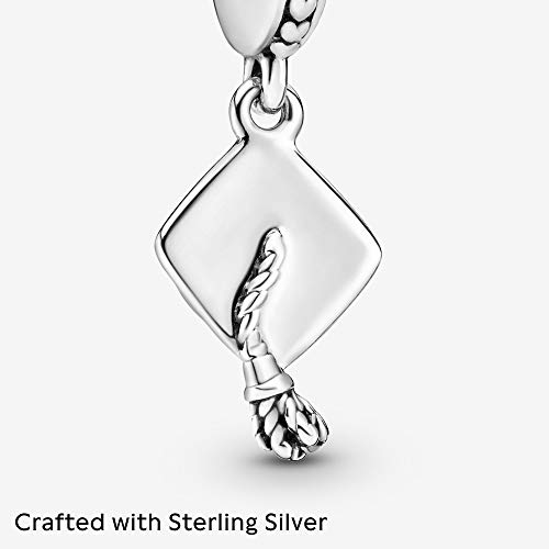 Graduation Cap Dangle Charm - Compatible with Moments - Sterling Silver - Gift for Her - Jewelry for Women with Gift Box - Image 5